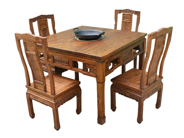 老榆木火锅桌椅家具购买力旺盛