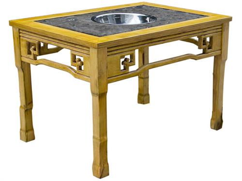 中式仿古火锅桌的制作工艺非同一般