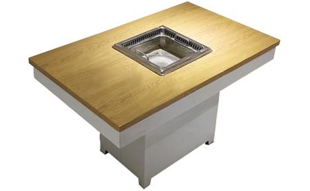 火锅餐厅桌椅厂怎么造假实木火锅桌？