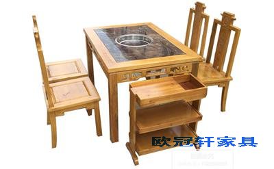 串串实木火锅桌