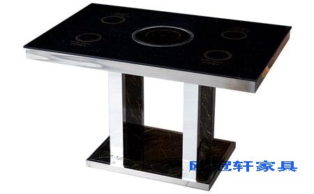 钢化玻璃火锅桌