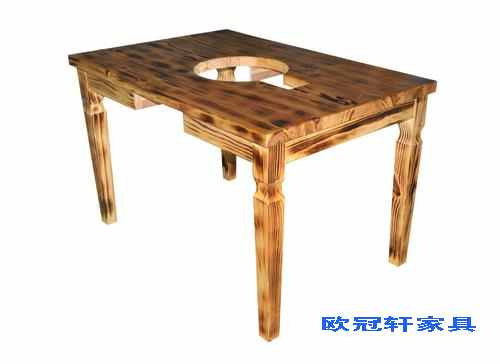 韶关实木火锅店桌子多少钱一台订做？