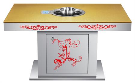 不锈钢实木自助烧烤桌