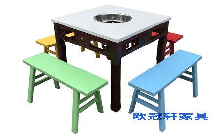 木炭无烟自助烧烤桌子