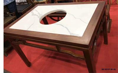 汕头定做四人电磁炉火锅桌厂家 --欧冠轩家具