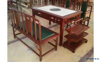 滨州订做电磁炉圆火锅桌厂家  --欧冠轩家具