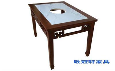 福州批发下沉式电磁炉火锅桌厂家 --欧冠轩家具