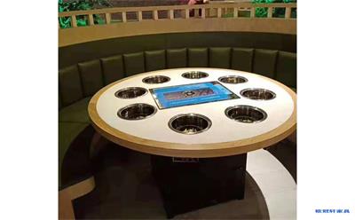 济宁订做自助火锅电磁炉桌直销厂家--欧冠轩家具