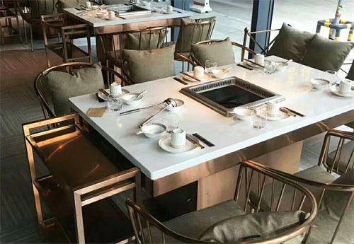 沸煮时光餐厅无烟火锅桌定做