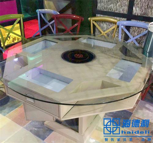 玻璃火锅桌台面展示