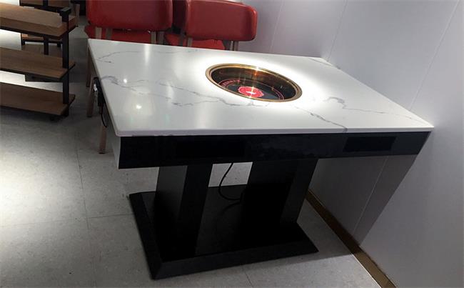  新式火锅大理石电磁炉餐桌