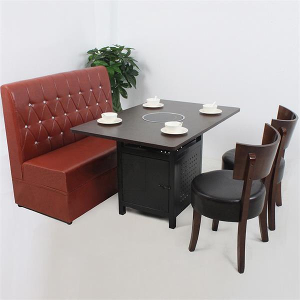 电磁炉火锅桌椅韩式五金铁艺火锅餐桌