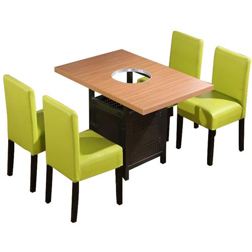 防火板火锅桌烧烤一体电磁炉火锅桌