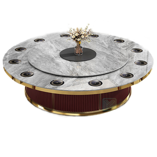 时尚轻奢大理石一人一锅电磁炉电动火锅桌