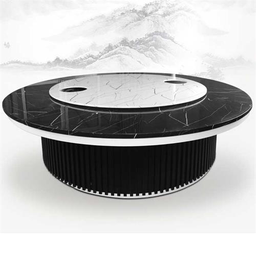 现代中式包厢包房火锅大圆桌_高档12/15/16人位电动餐桌