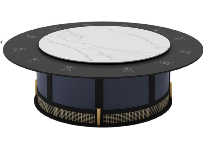 一人一锅隐藏式电磁炉电动火锅桌