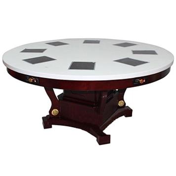 火锅店专用餐桌  大理石圆形火锅桌