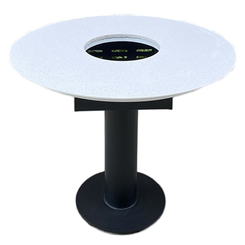 大理石台面时尚下沉式电磁炉火锅桌