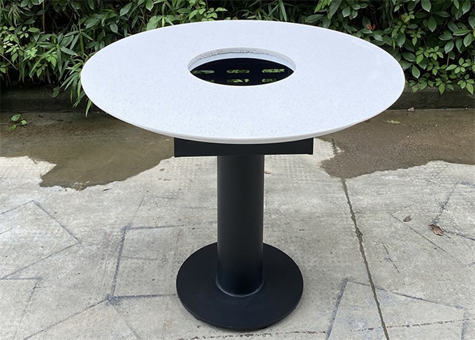 大理石台面时尚下沉式电磁炉火锅桌