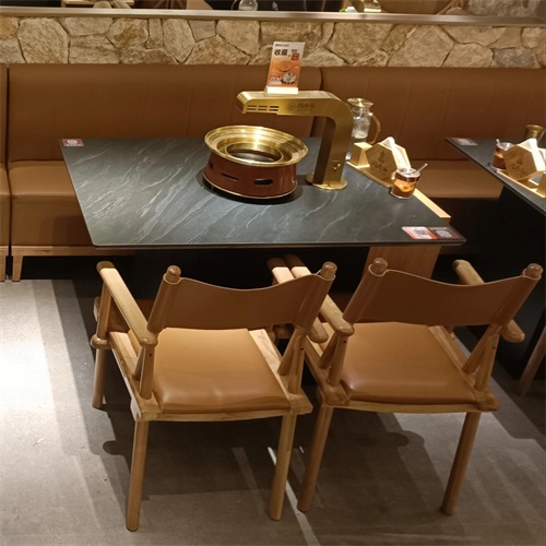 烤肉店上排烟无烟净化炭火烤肉餐桌