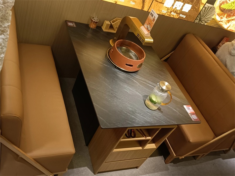 烤肉店上排烟无烟净化炭火烤肉餐桌