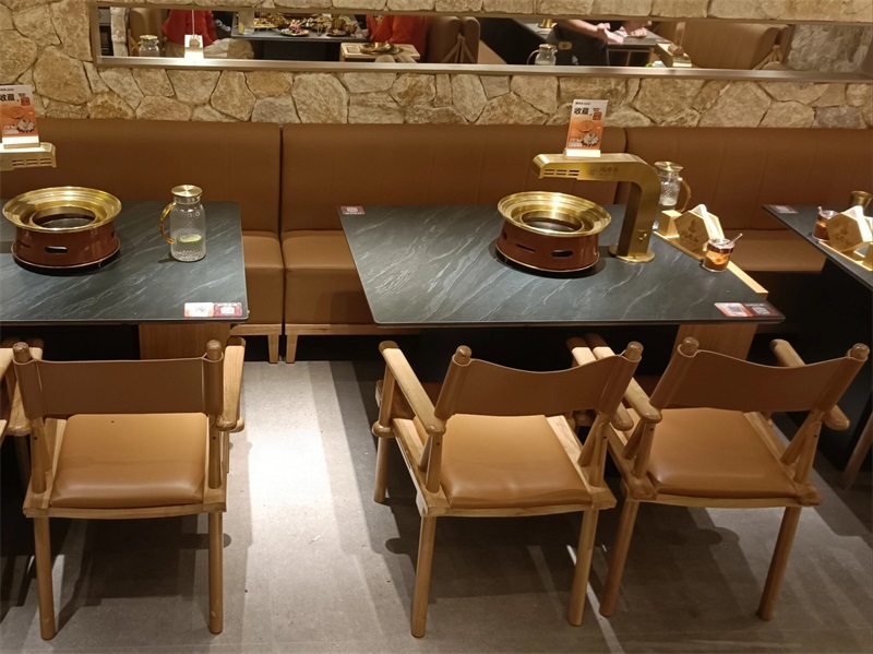 烤肉店上排烟无烟净化炭火烤肉餐桌