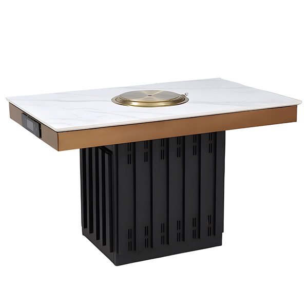 一人一锅小火锅无烟净化烤肉一体桌