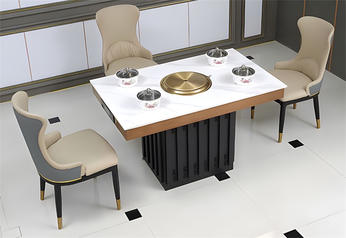 一人一锅小火锅无烟净化烤肉一体桌