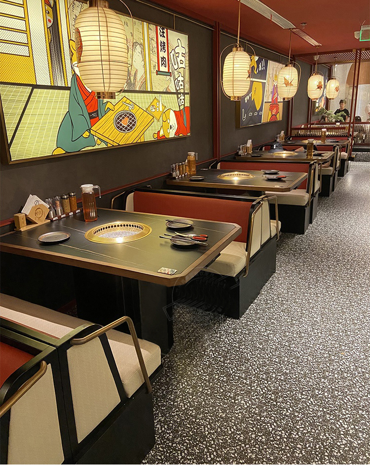 日式自助烤肉店无烟净化烤肉桌