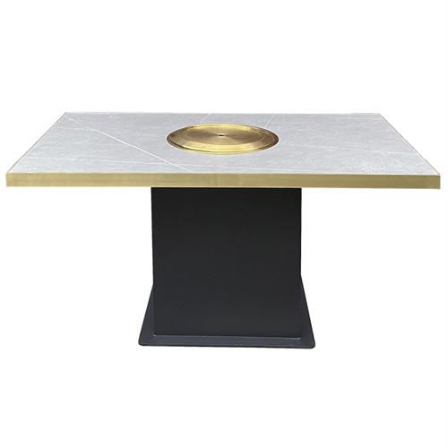 带吸烟的碳烤烤肉桌子_烤肉店炭火无烟净化烧烤桌