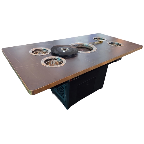 智能无烟净化火锅烧烤烤涮一体桌