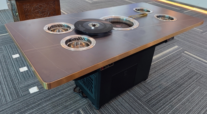 智能无烟净化火锅烧烤烤涮一体桌