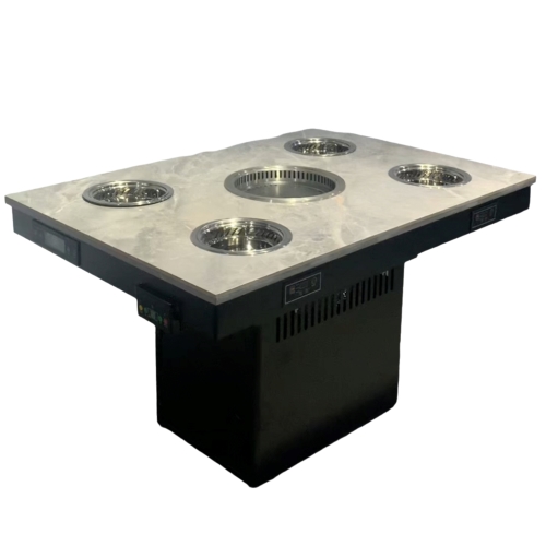 大理石一人一锅小火锅无烟烤涮一体桌