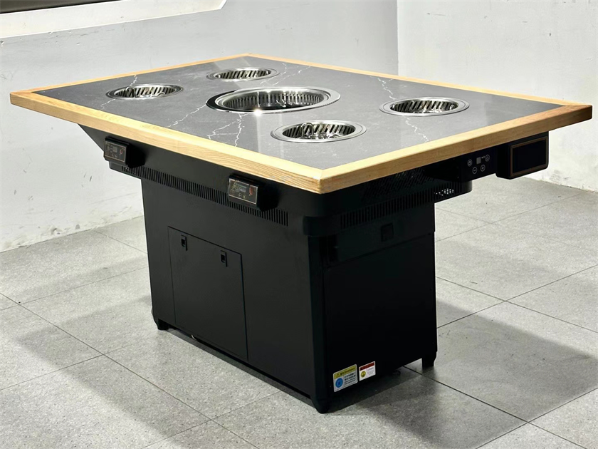 自助餐厅一人一锅小火锅无烟烤涮一体桌