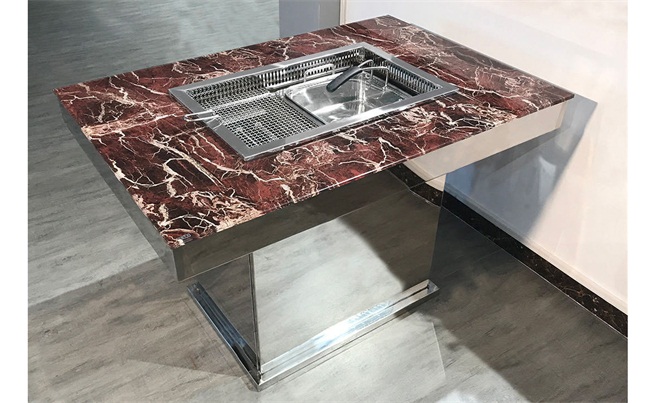 商用火锅烤肉一体桌_无烟涮锅烤肉一体桌