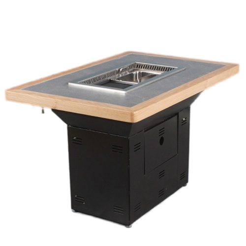 无烟烤涮一体烧烤桌_涮烤一体商用火锅桌子