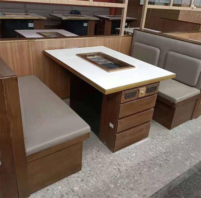 自助烤肉火锅店无烟烤肉火锅一体桌