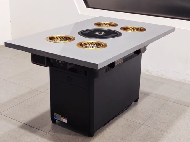 智能无烟净化火锅烧烤烤涮一体餐桌