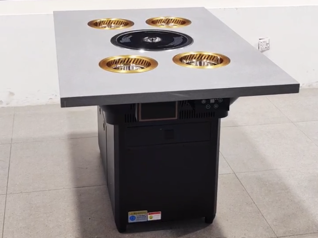 智能无烟净化火锅烧烤烤涮一体餐桌