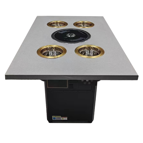 火锅烤肉自助餐4人位无烟自烟净化火锅烤肉一体桌