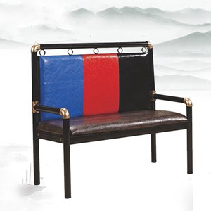 loft家具皮艺沙发 西餐厅铁艺扶手沙发 拼色沙发尺寸定做