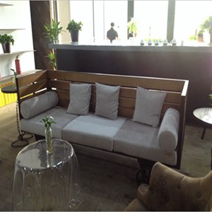 美式实木框架布艺沙发 咖啡馆LOFT软包沙发 工业风家具厂家定制