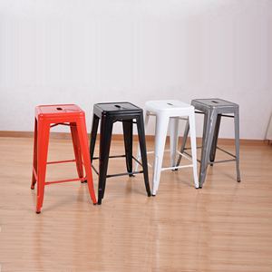 餐厅/火锅城铁艺餐椅 高脚方凳 美式铁艺家具 来图来样定做