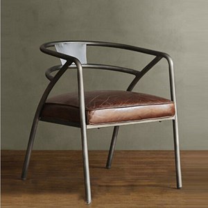 复古做旧家具定制 仿锈铁艺软包餐椅 咖啡馆软包餐椅 
