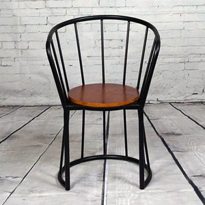 工业风家具餐椅 铁艺缕空靠背餐椅 咖啡馆创意围椅定做