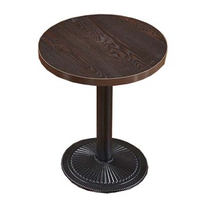 美式铁艺家具圆形餐桌 雕花圆盆实木桌 甜品/咖啡实用餐台