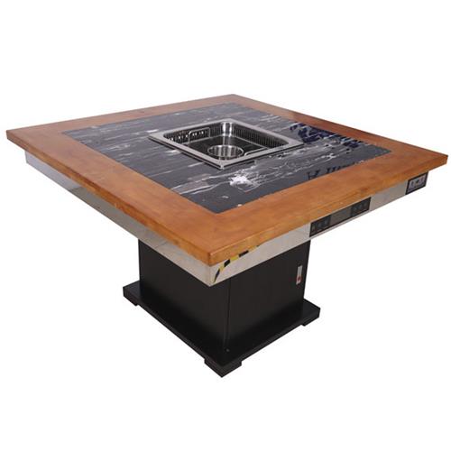 智能无烟升降火锅桌一体式无烟升降式火锅桌