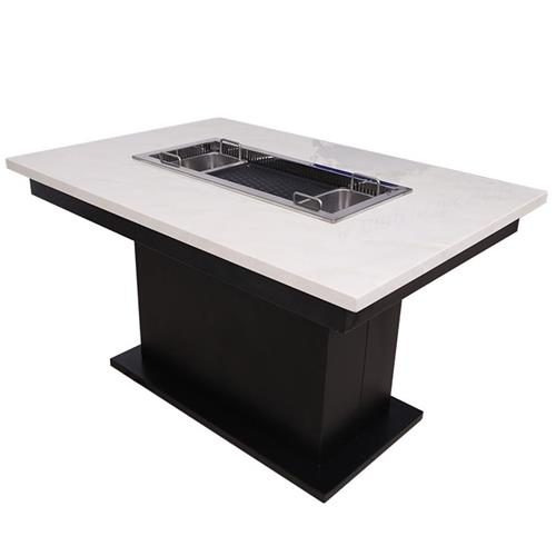 火锅升降烤肉一体桌_烧烤火锅多功能烤涮一体桌