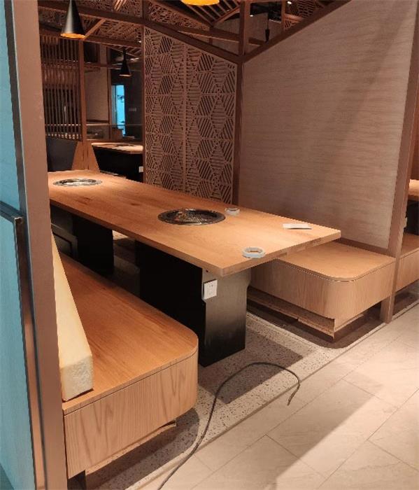 韩式烤肉店自助无烟烧烤桌_韩式炭烧烤肉桌