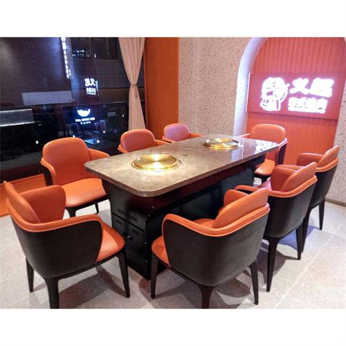 韩式烤肉店下排烟带净化器烤肉桌子